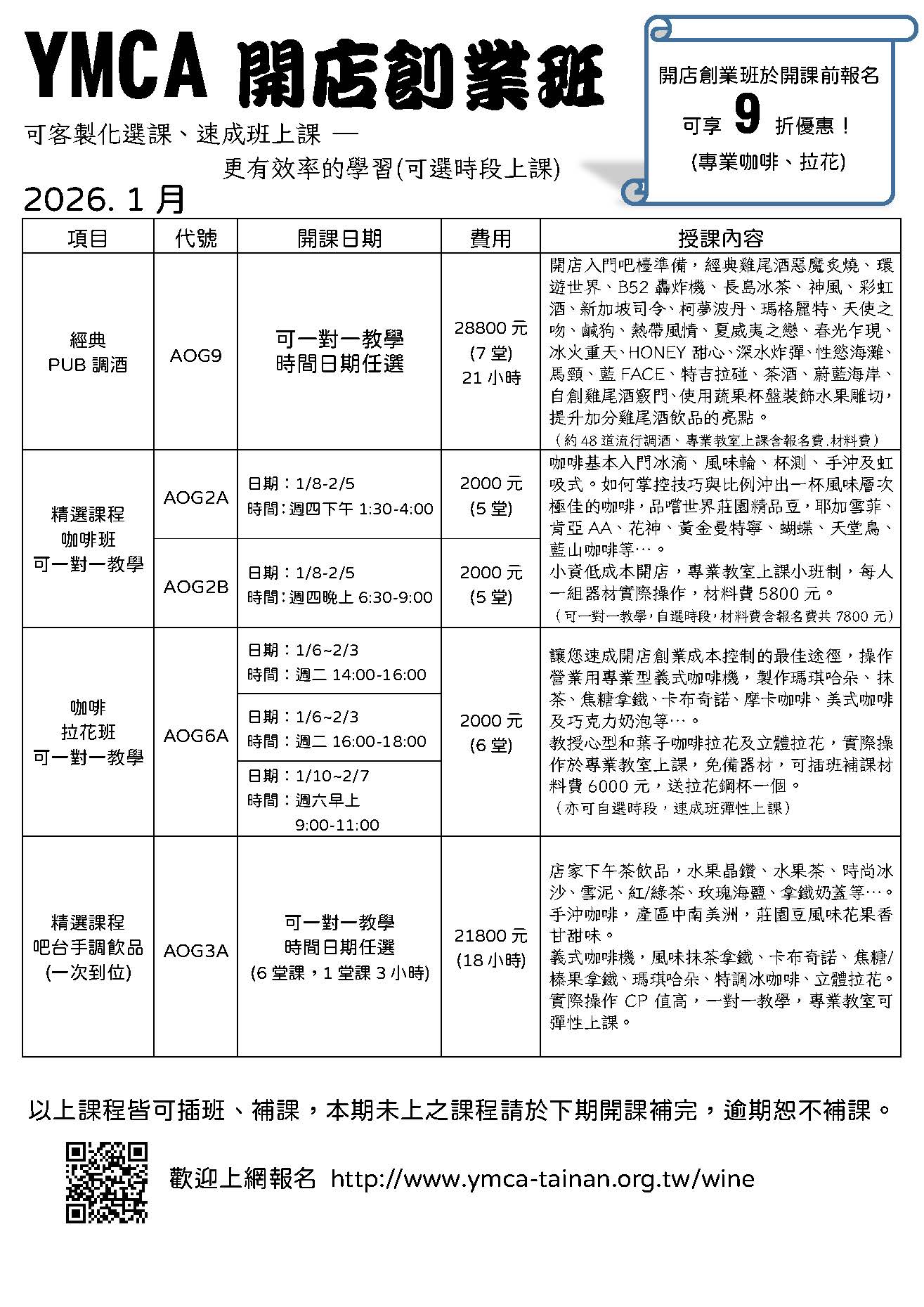 創業飲品班課程內容