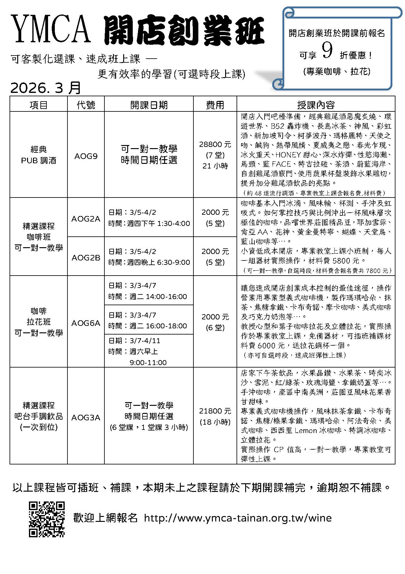 創業飲品班課程內容